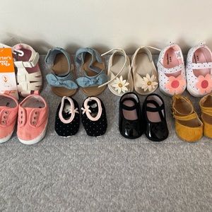 Infant shoes- 0-6 months and one pair of size 2. Great condition.